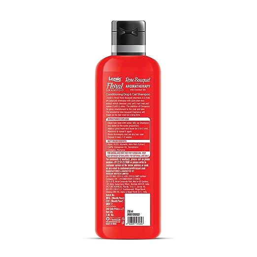 Lozalo Floral Pet Shampoo Rose Bouquet Fragrance - Cats & Dogs
