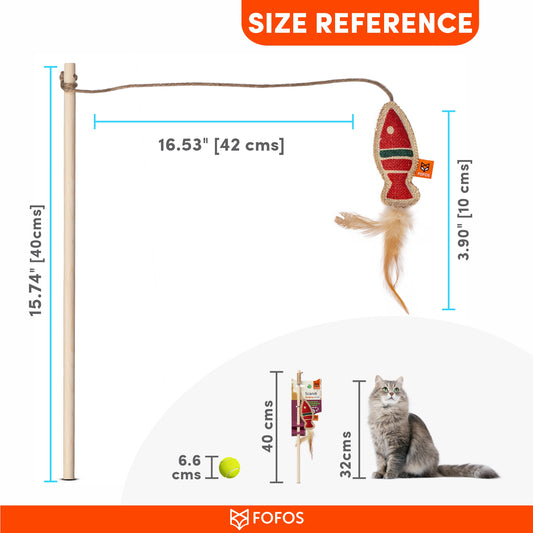 FOFOS™: Scandi Fish With 40cm Wooden Stick