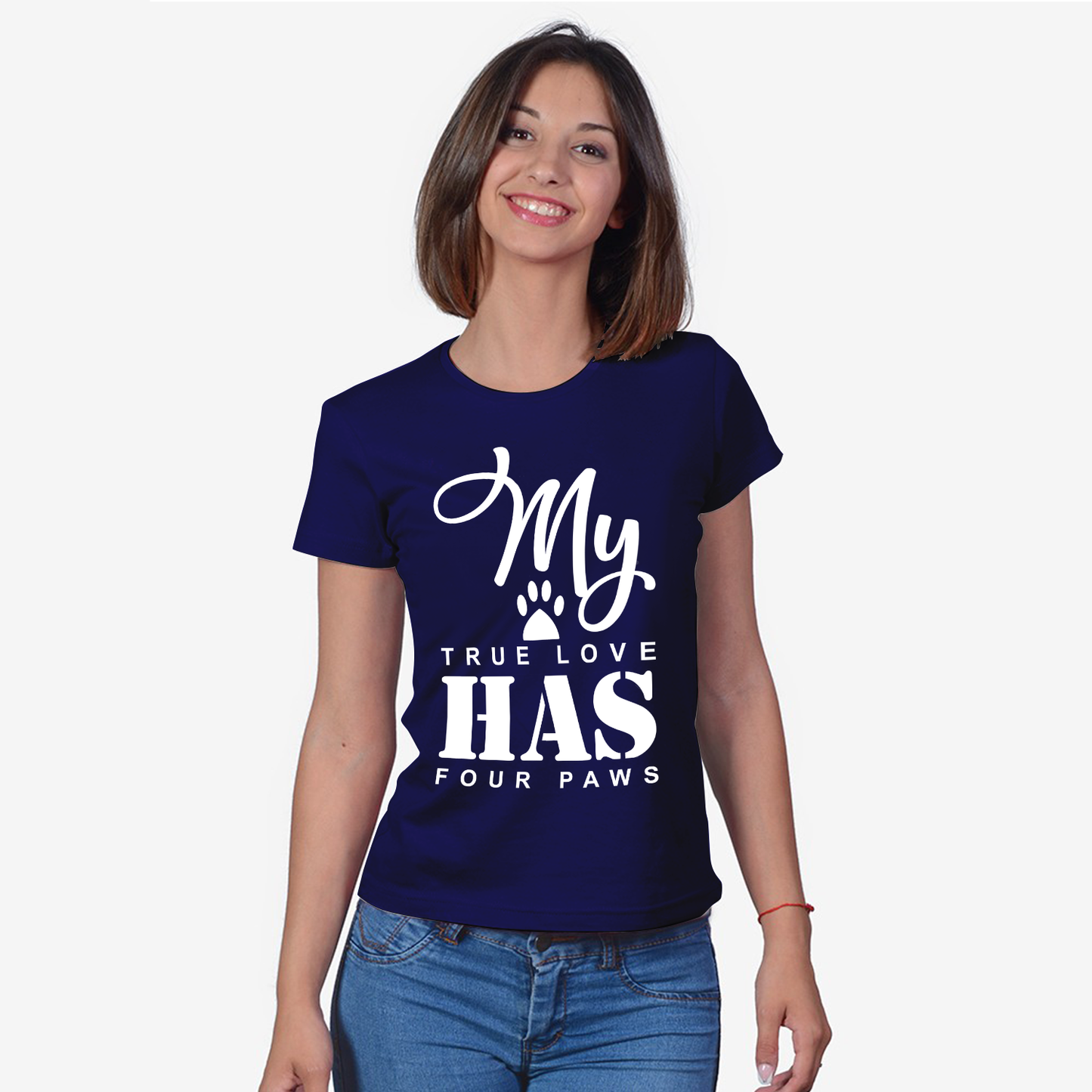 My True Love has 4 Paws - Pet Lover's Tshirt