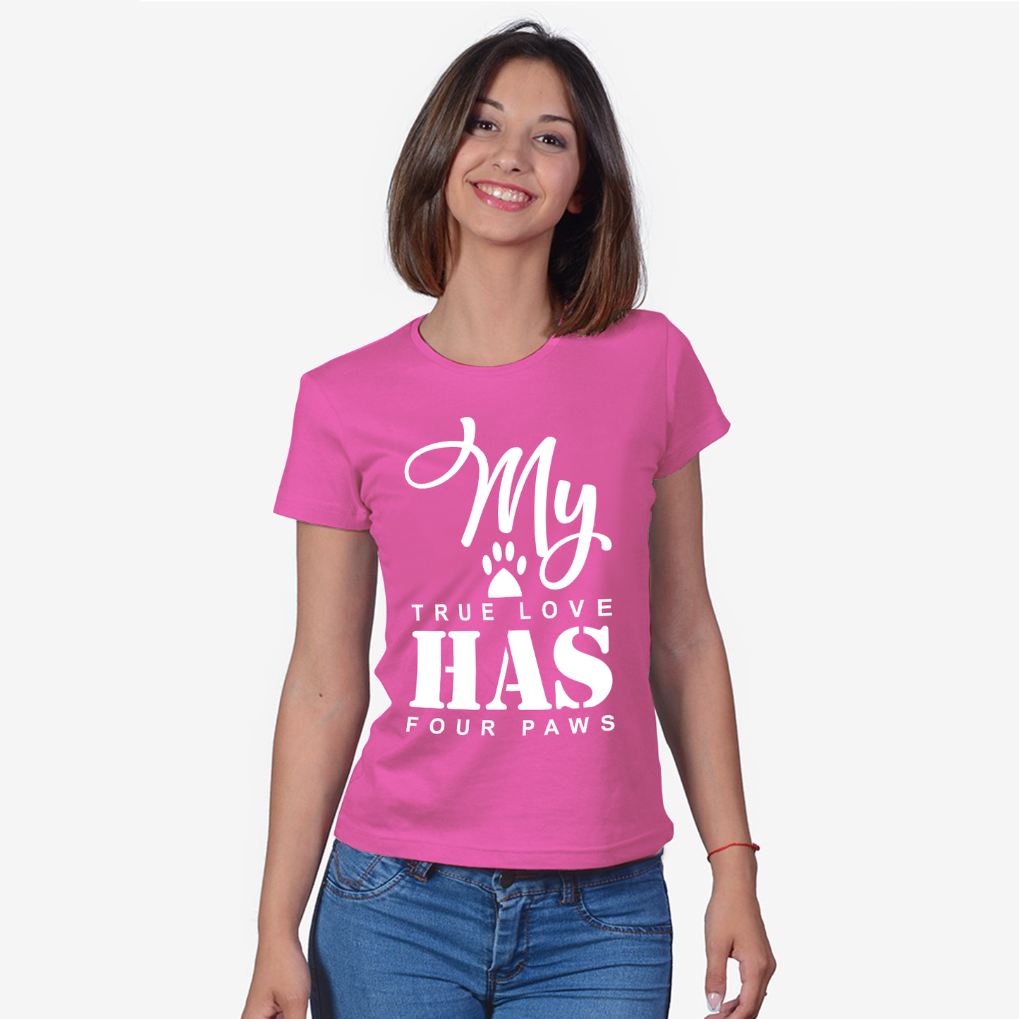 My True Love has 4 Paws - Pet Lover's Tshirt