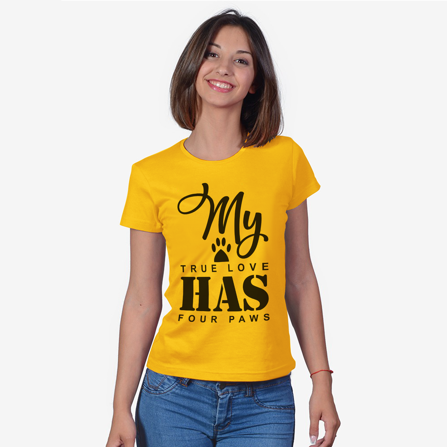 My True Love has 4 Paws - Pet Lover's Tshirt