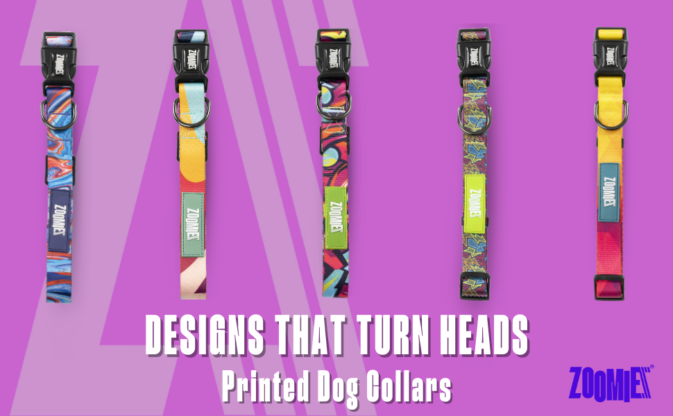 Zoomiez Drip Printed Dog Collar