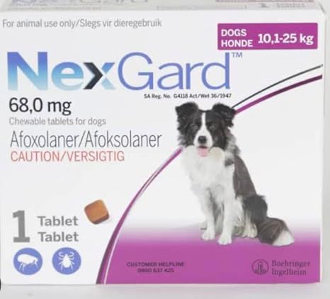 Nexgard Afoxolaner chewable 1 Tablet (68 mg)