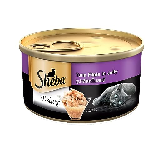 Sheba Premium Wet Cat Food Food, Tuna Fillets in Jelly