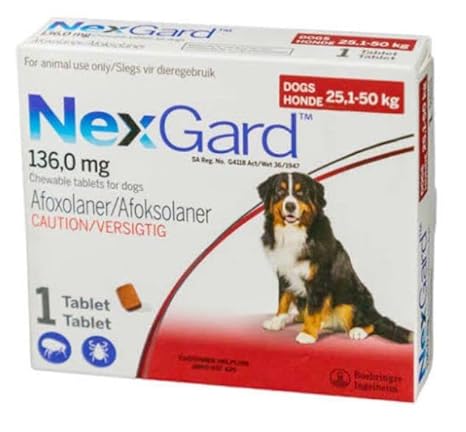 Nexgard Afoxolaner chewable 1 Tablet (136 mg)