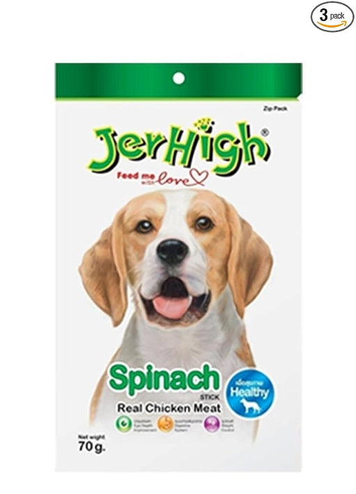 JerHigh Dog Treats, Spinach Stix Stick