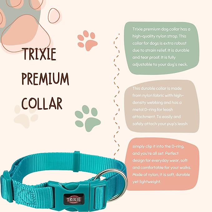 Trixie: Premium Adjustable Nylon Dog Collar - Ultimate Comfort and Style (L/XL)