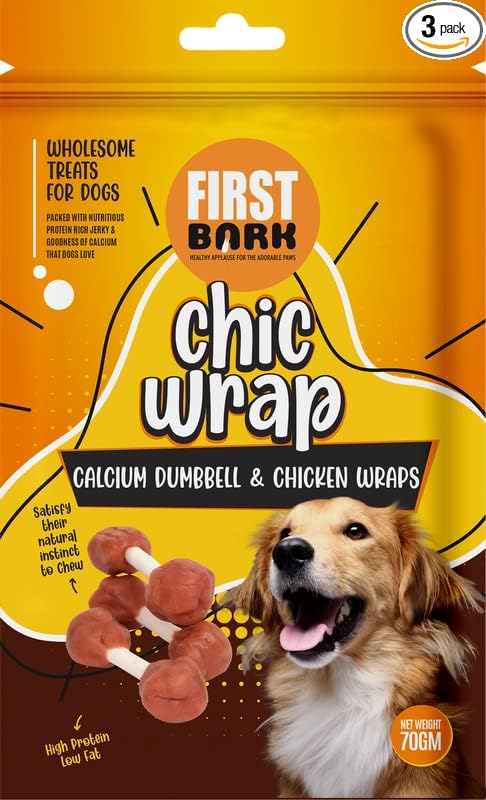 First Bark Chic Wrap Calcium Dumbbell & Chicken Wraps