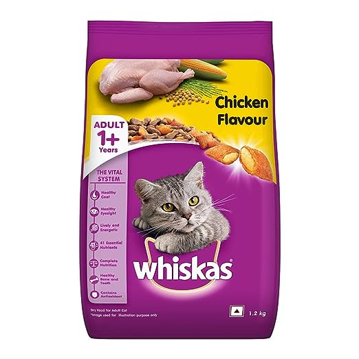 Whiskas Adult (+1 year) Dry Cat Food Food, Chicken Flavour