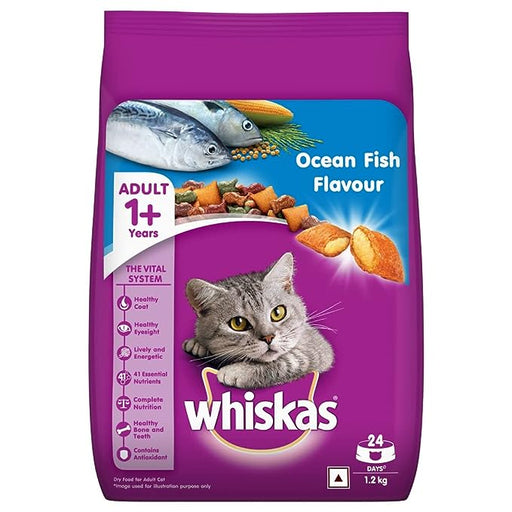 Whiskas Adult (+1 year) Dry Cat Food Food, Ocean Fish Flavour