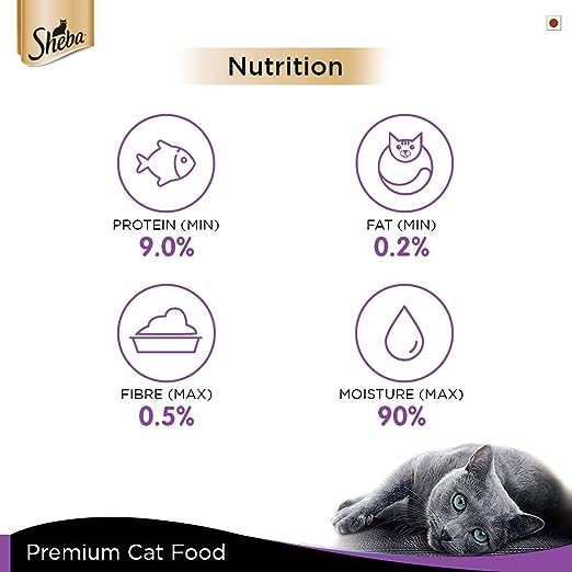 Sheba Premium Wet Cat Food Food, Tuna Fillets in Jelly