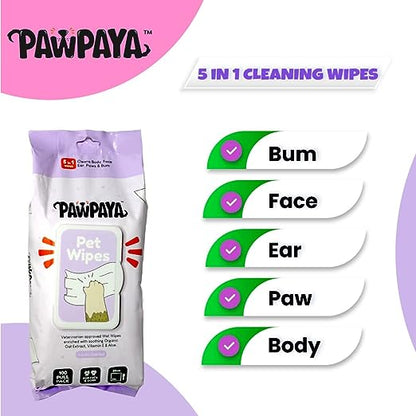 Pawpaya Everyday Pet Wipes - Cats and Dogs