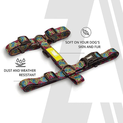 Zoomiez Printed H-Harness For Dogs - Bolt