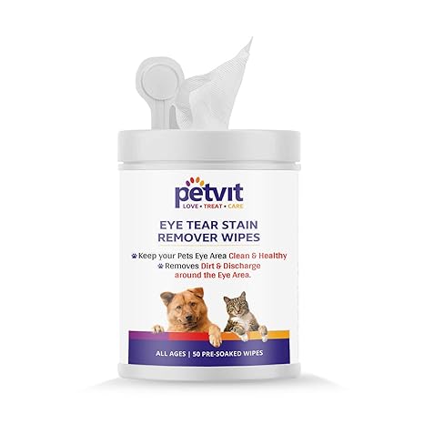 Petvit Eye Tear Stain Remover Wipes Piece for Dogs and Cats