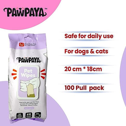 Pawpaya Everyday Pet Wipes - Cats and Dogs