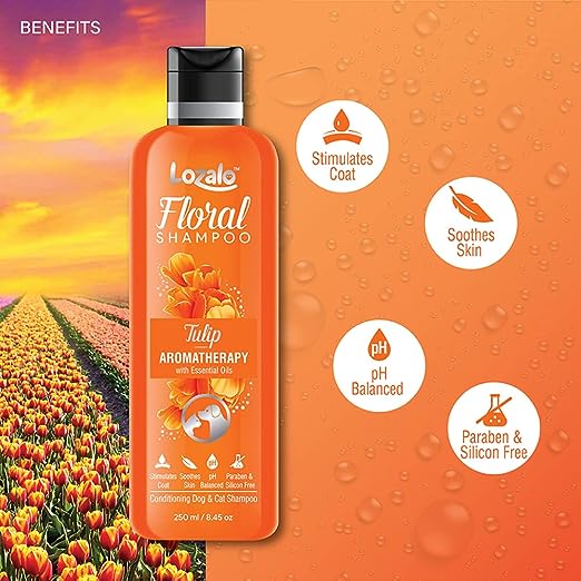 Lozalo Floral Pet Shampoo Lily Fragrance - Dogs and Cats