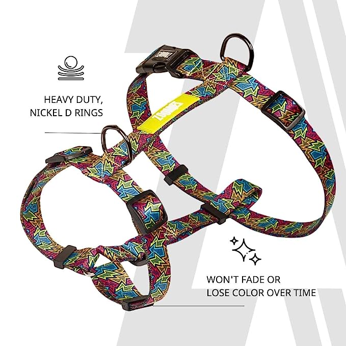 Zoomiez Printed H-Harness For Dogs - Bolt