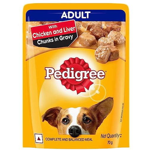 Pedigree Adult Wet Dog Food, Chicken & Liver Chunks in Gravy