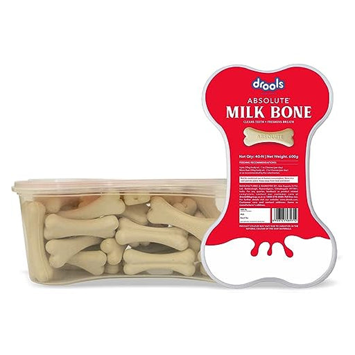 Drools Absolute Milk Bone Jar, Dog Treats for All Life Stages