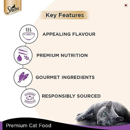 Sheba Premium Wet Cat Food Food, Tuna Fillets in Jelly