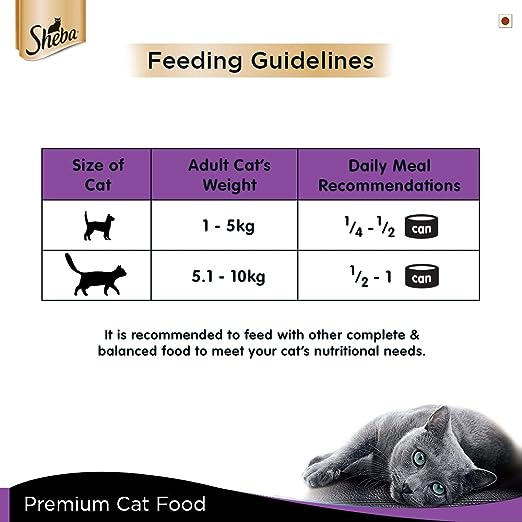 Sheba Premium Wet Cat Food Food, Tuna Fillets in Jelly