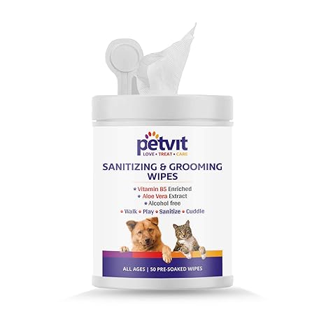 Petvit Cleansing & Grooming Wipes for Dog and Cat