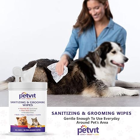 Petvit Cleansing & Grooming Wipes for Dog and Cat