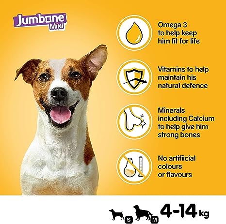 Jumbone Mini Adult Dog Treat, Chicken & Lamb - 110gm