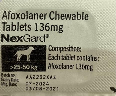 Nexgard Afoxolaner chewable 1 Tablet (136 mg)