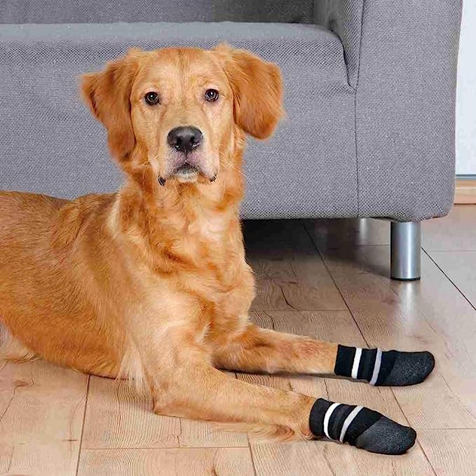 Trixie: - Dog Socks Non-Slip with All-Round Rubber Coating – 2 Pcs S–M