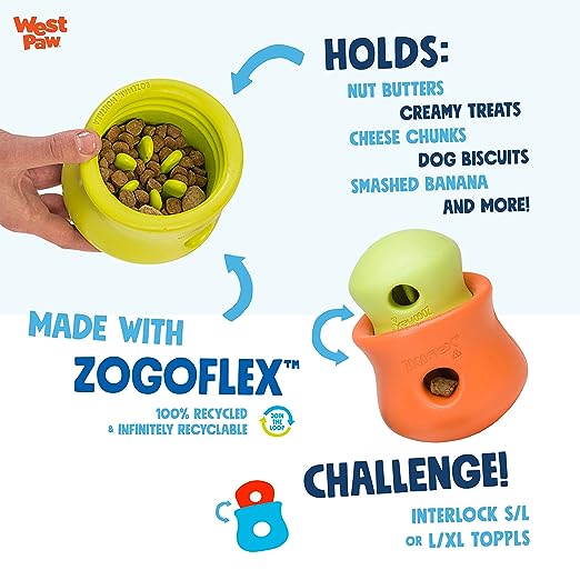 West Paw Zogoflex Toppl Toy for Dogs - Green