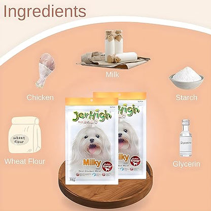 Jerhigh High Chicken Meat Milky Stick Dog Treats