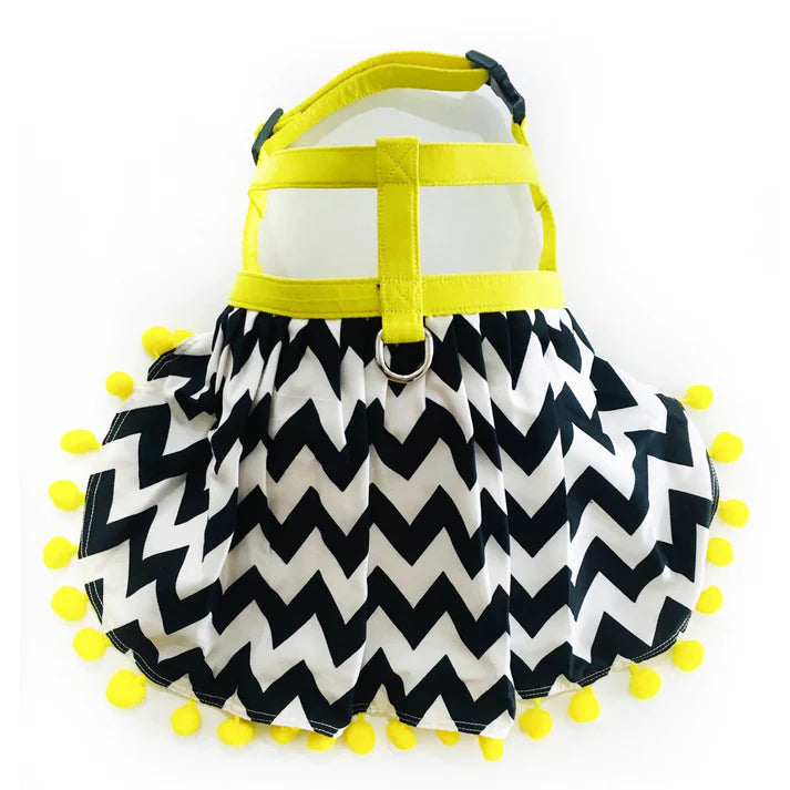 Dog O Bow Chevron Harness Frock - (XS/S)