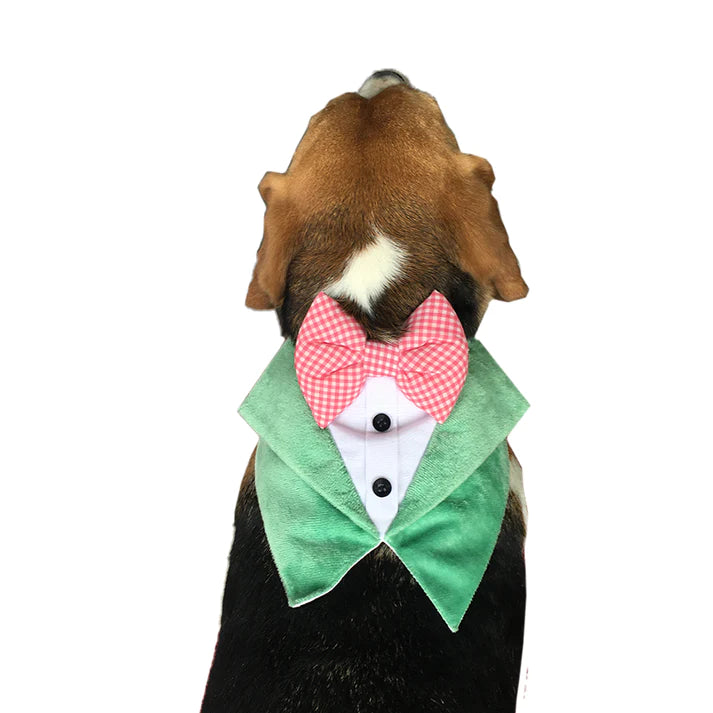 Velvet Tuxedo Vest Bandana