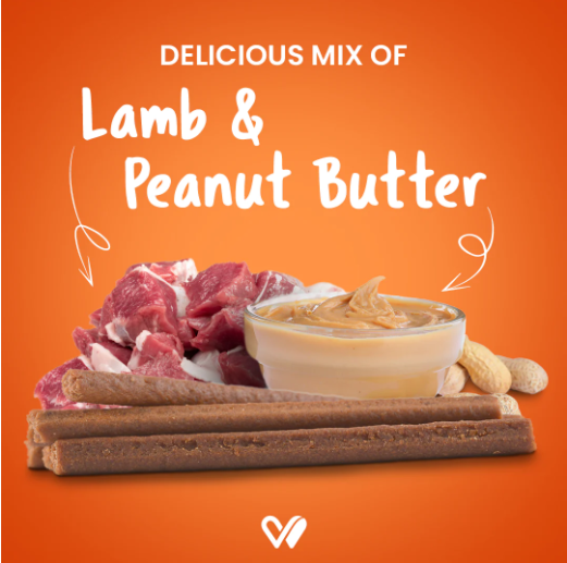 Wiggles - Barkstix Lamb Peanut Butter