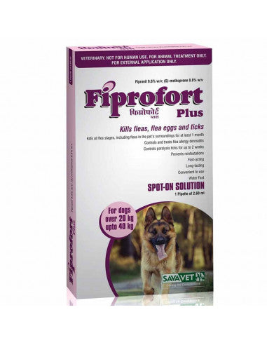 Savavet Fiprofort Plus Spot On For Dogs Over 20 to 40 kgs