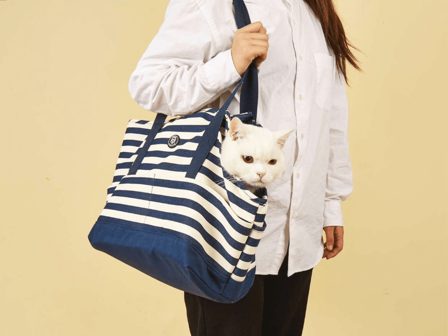 FOFOS™: Shoulder Carrier With Blue And White Stripes