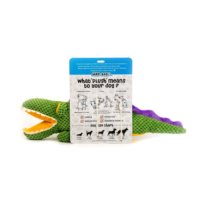 ThePetNest X Barkbutler™ : Aly-The-Gator Stuffed Dog Toy