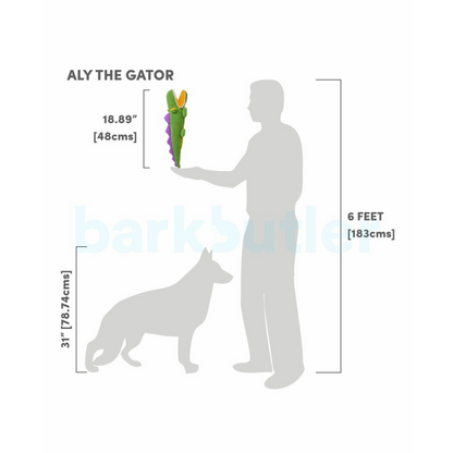 ThePetNest X Barkbutler™ : Aly-The-Gator Stuffed Dog Toy