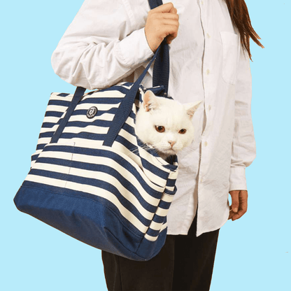 FOFOS™: Shoulder Carrier With Blue And White Stripes