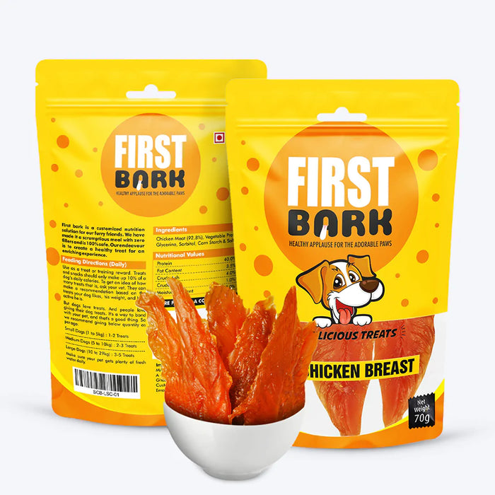 First Bark Soft Chicken Breast Dog Treat - 70 g