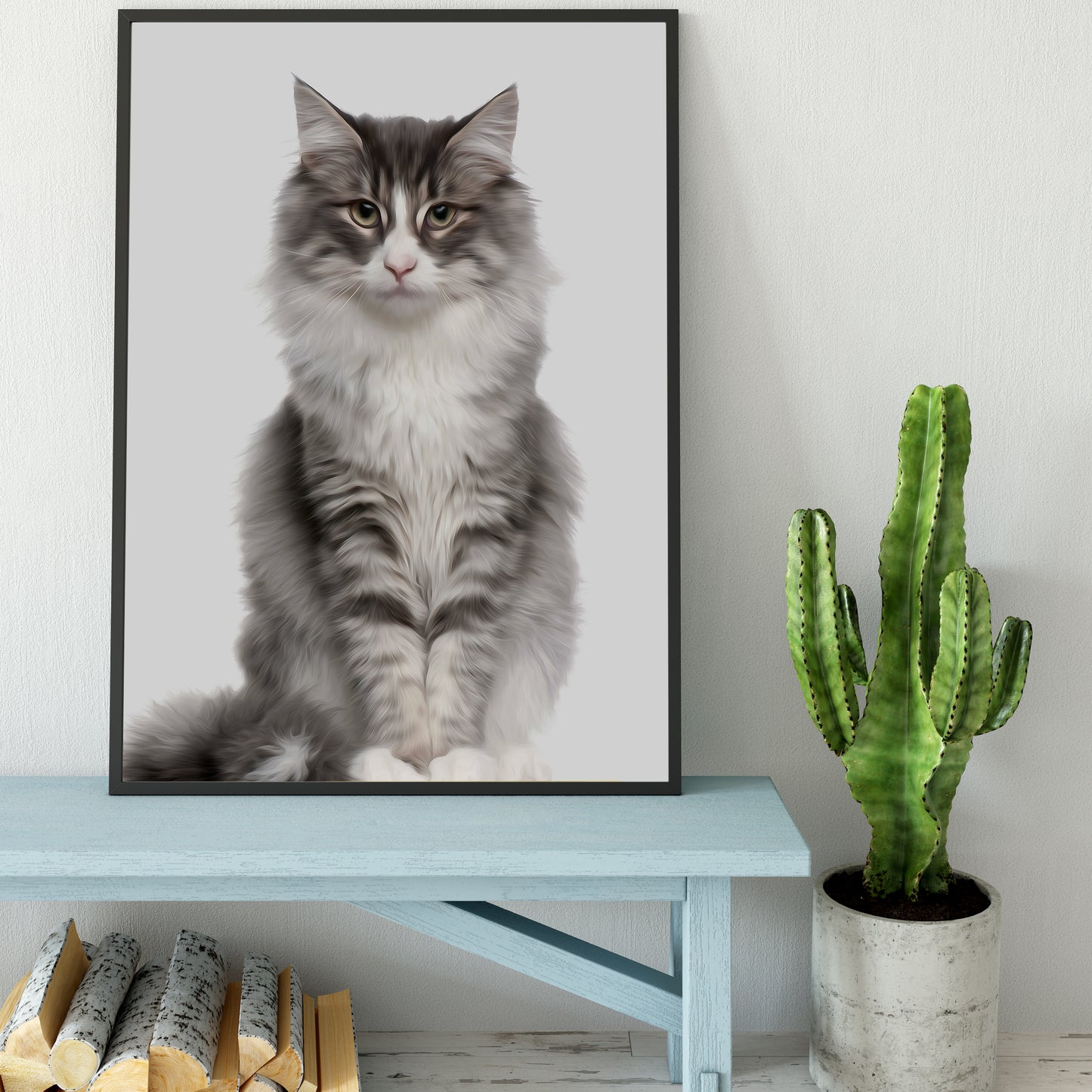 Custom Pet PAWtrait Poster - Framed