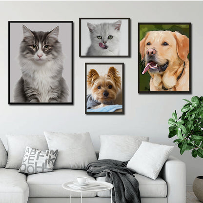 Custom Pet PAWtrait Poster - Framed